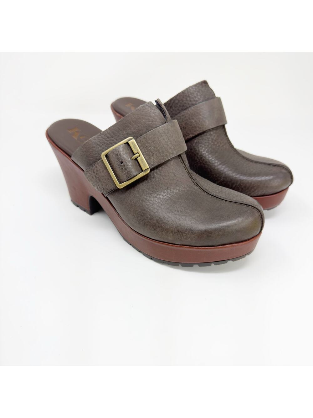Kork by Kork Ease Mantha Platform Leather Buckle Clog size 8 / 39